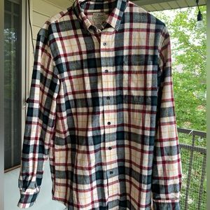 LL Bean Flannel Medium Button Down. Rare Christmas Edition